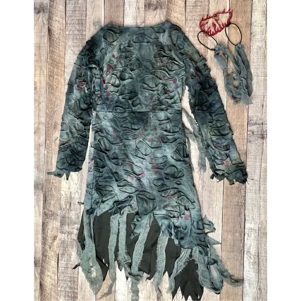 New Girls Undead Walker Zombie Halloween Costume Child‎ Large (12-14)